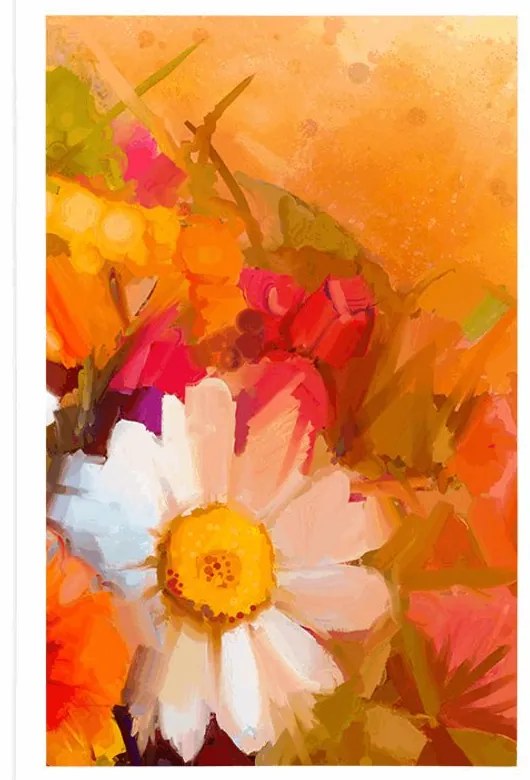 Plagát nádherná kytica - 30x45 white