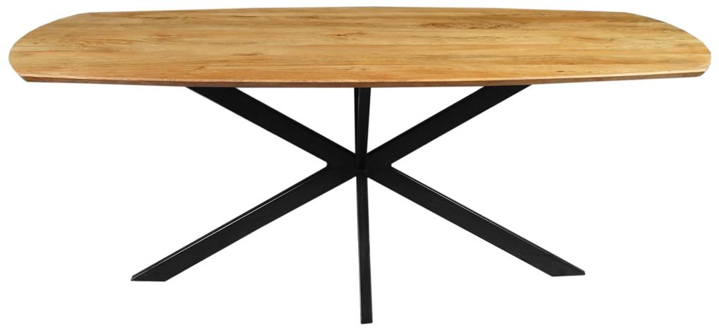 Dánsky jedálenský stôl z mangového dreva Vicenza oválny 200x100 cm Mahom