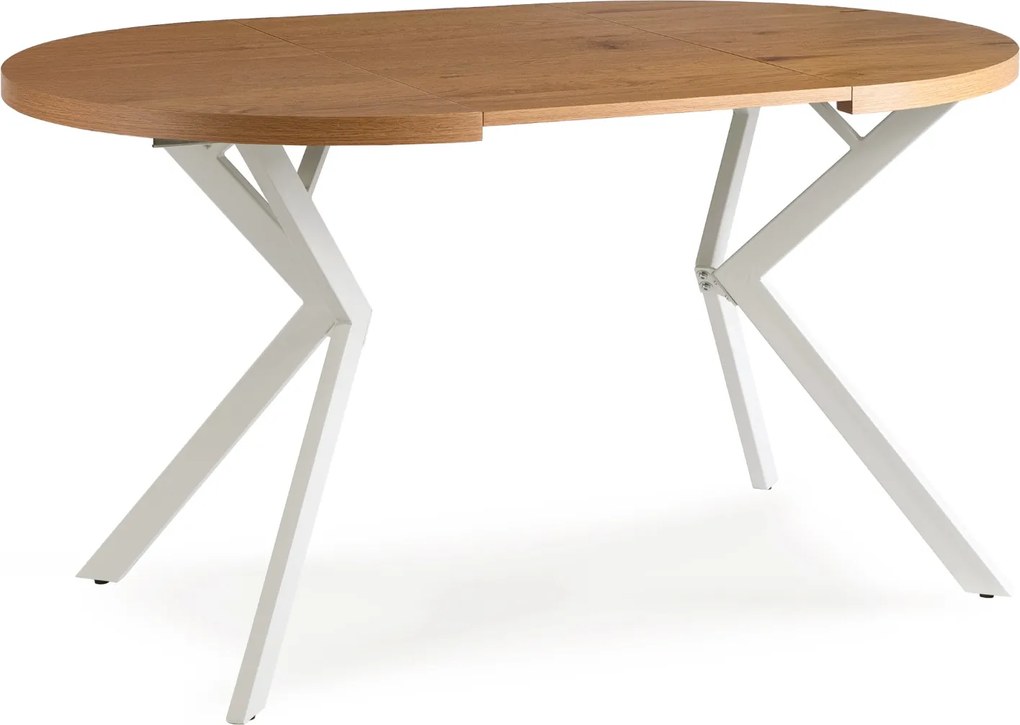 PROXIMA.store - Okrúhly rozkladací stôl DORIAN FARBA: čierna, FARBA NÔH: dub