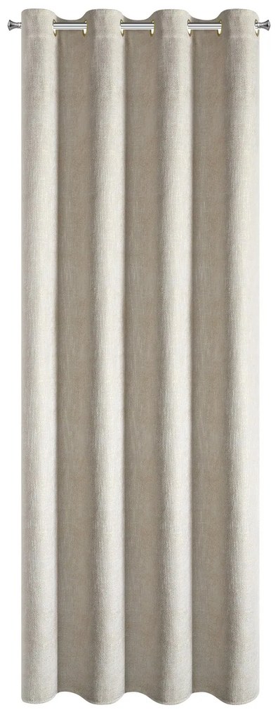 EUROFIRANY ZATEMŇOVACÍ ZÁVES NA KRÚŽKOCH BITSY 140X250 CM ŠAMPANSKÁ
