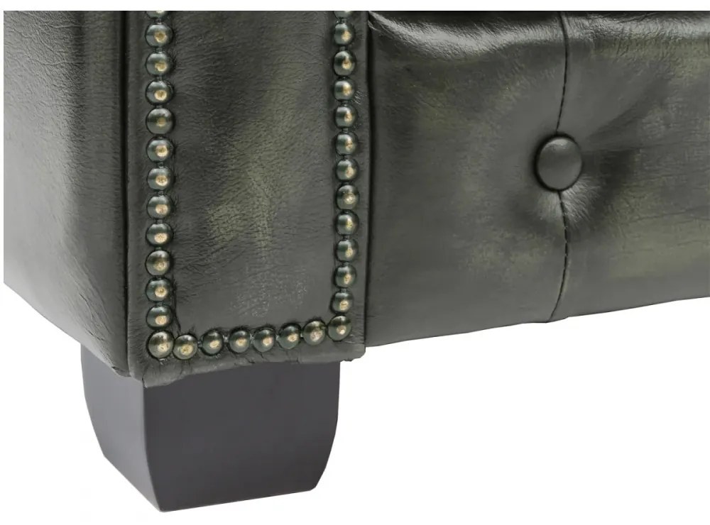 furniture-nabytek.cz - Masívna sedacia súprava Chesterfield z pravej kože, zelená