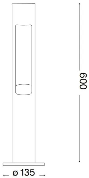 Ideal Lux - Vonkajšia lampa ACQUA 1xG9/15W/230V 60 cm IP44 hnedá