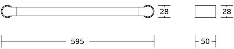 Mexen Base, držiak na uteráky, čierna matná, 7088224-70