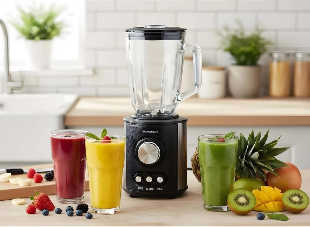 Stolný mixér 1,5 l 800W Berdsen BD-751 - čierny