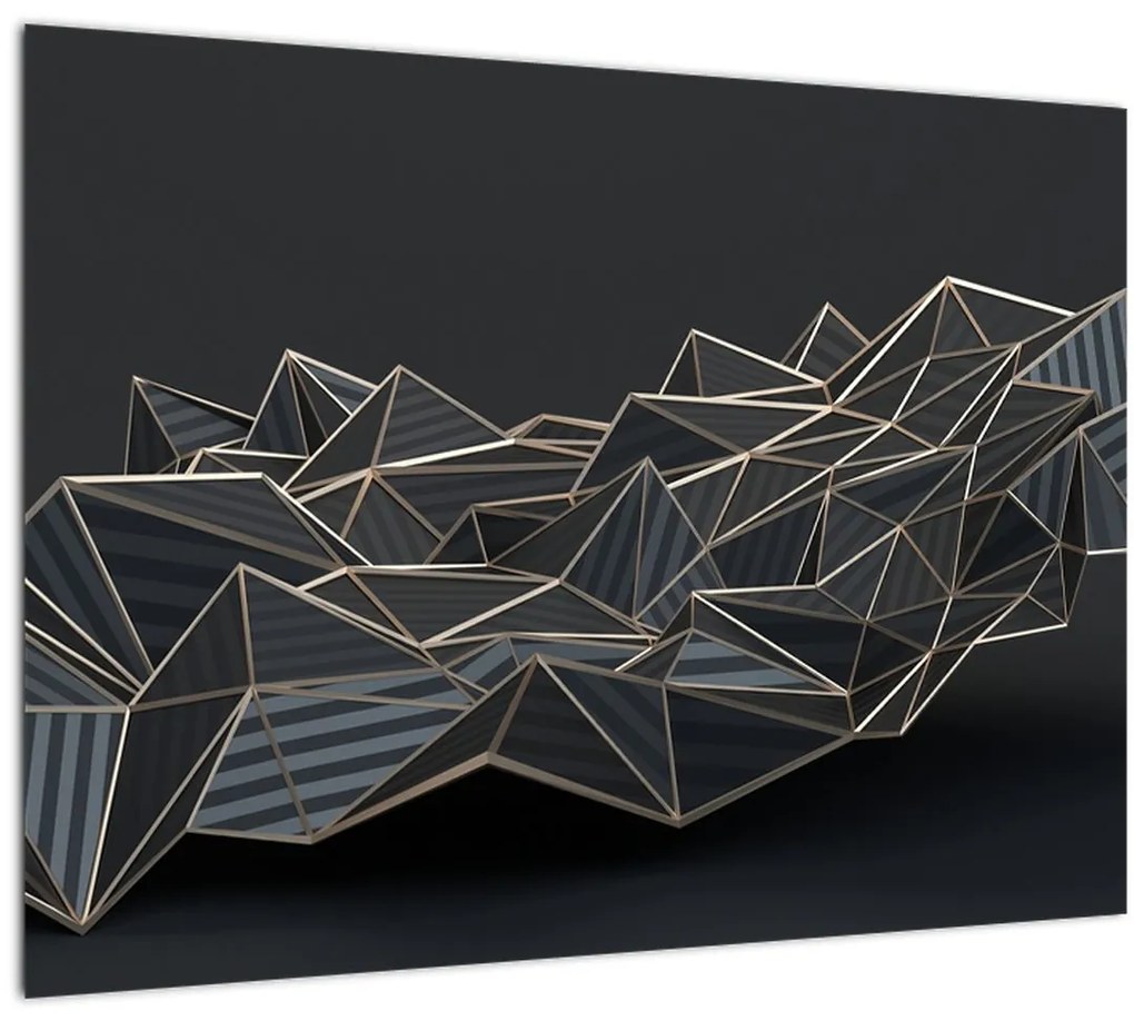 Sklenený obraz abstrakcie (70x50 cm)