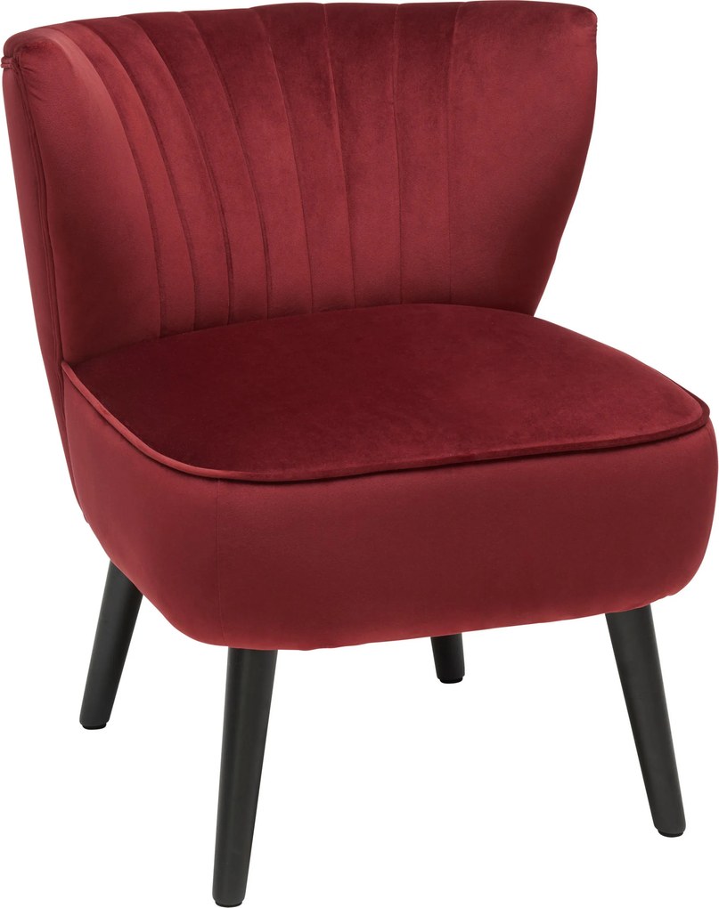 XXXLutz KRESLO, textil, čierna, tmavočervená Xora - Kreslá - 000239002602