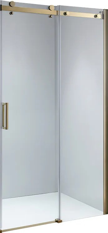 BPS-koupelny Posuvné sprchové dvere SH03D 120 zlaté/transparent pre inštaláciu do niky - bez vaničky