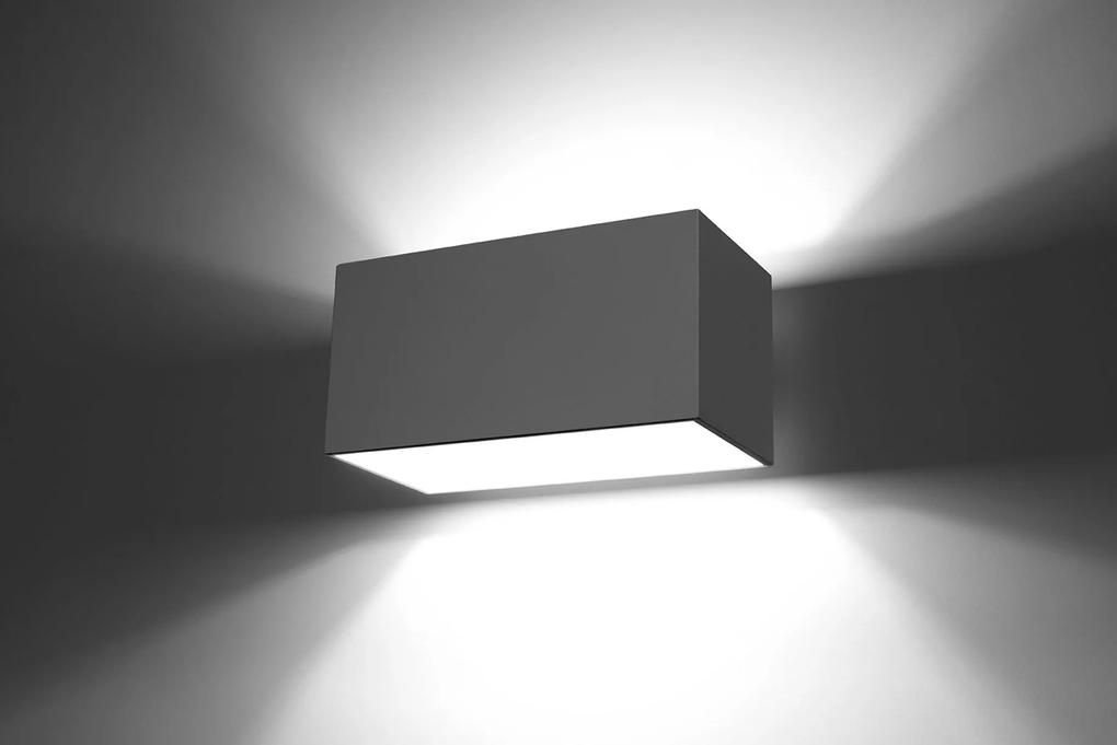 SOLLUX LIGHTING Nástenné osvetlenie QUAD MAXI, 2xG9, 40W, sivé