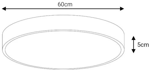 LED Stropné svietidlo LED/60W/230V 4000K pr. 60 cm biela
