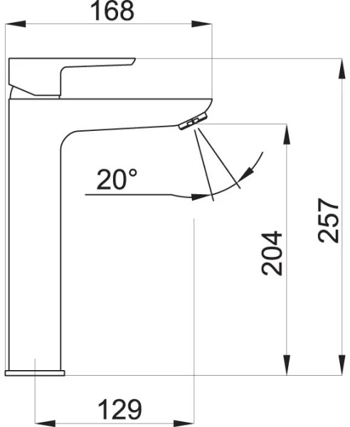 Novaservis - Umývadlová batéria METALIA ECO 25,7 cm lesklý chróm