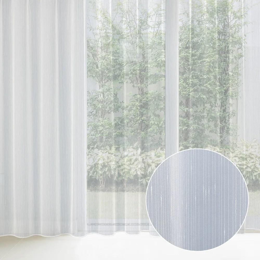 Záclona biela s olovkom vzor Prší - ZAC-023 výška 260 cm Iba metráž