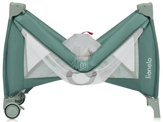 Lionelo - Cestovná postieľka STEFI PLUS Olivovo zelená