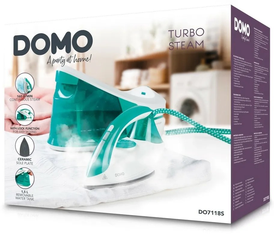DOMO DO7118S parná žehlička s čerpadlom, 6,5 BAR