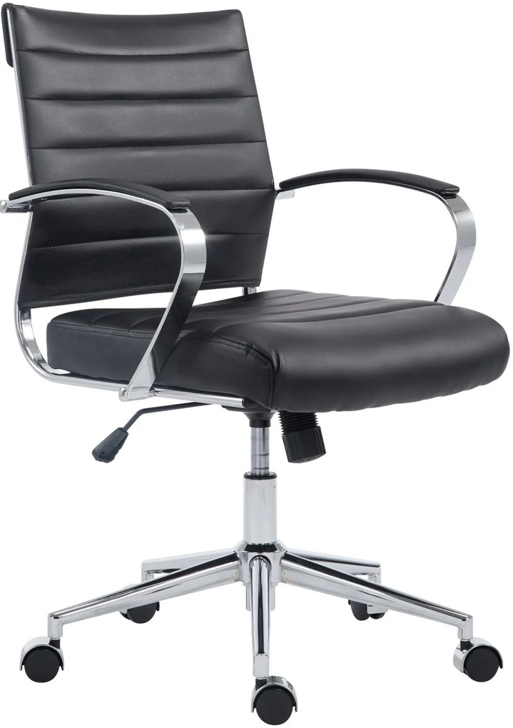 Kancelárska stolička Oakland - koženka - Čierna