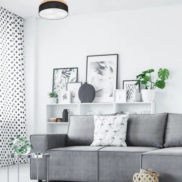 Brilagi - LED Stropné svietidlo BELLADONNA 3xE27/15W/230V čierna/borovica