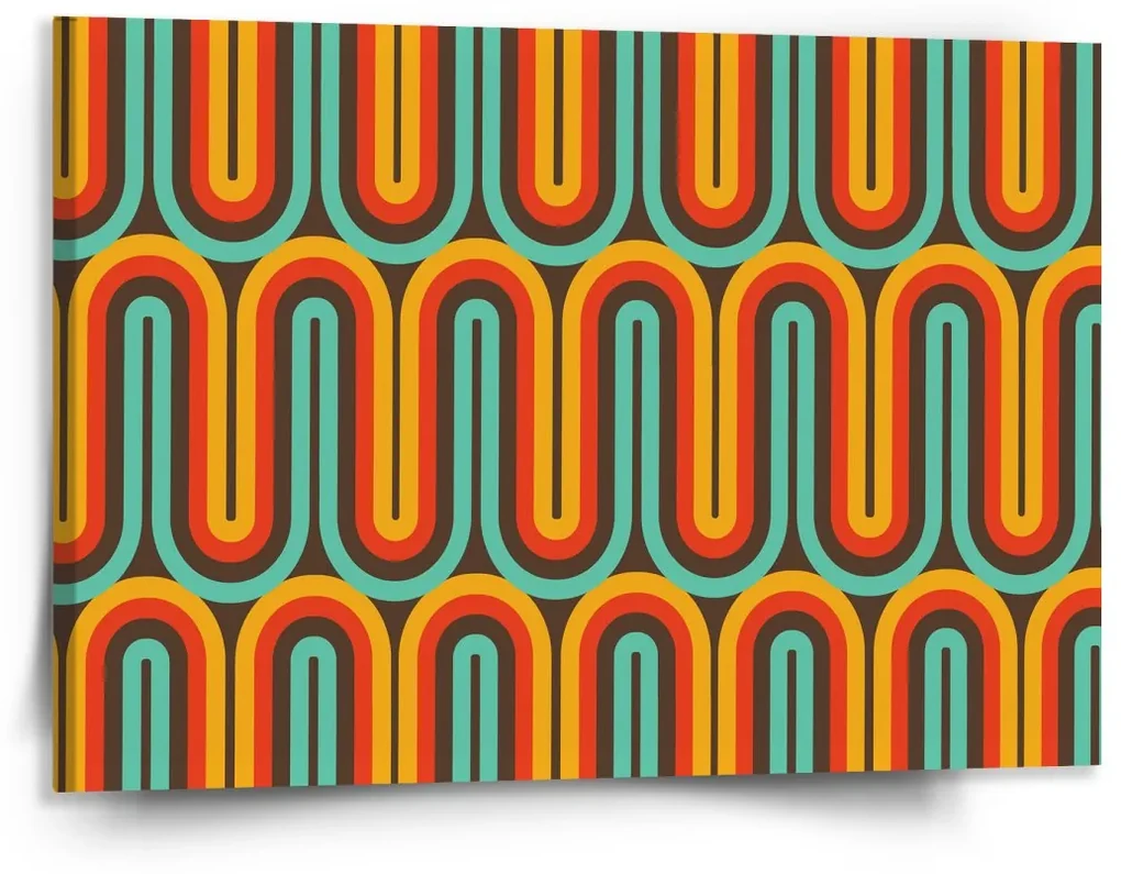 Sablio Obraz Retro vlny - 150x110 cm