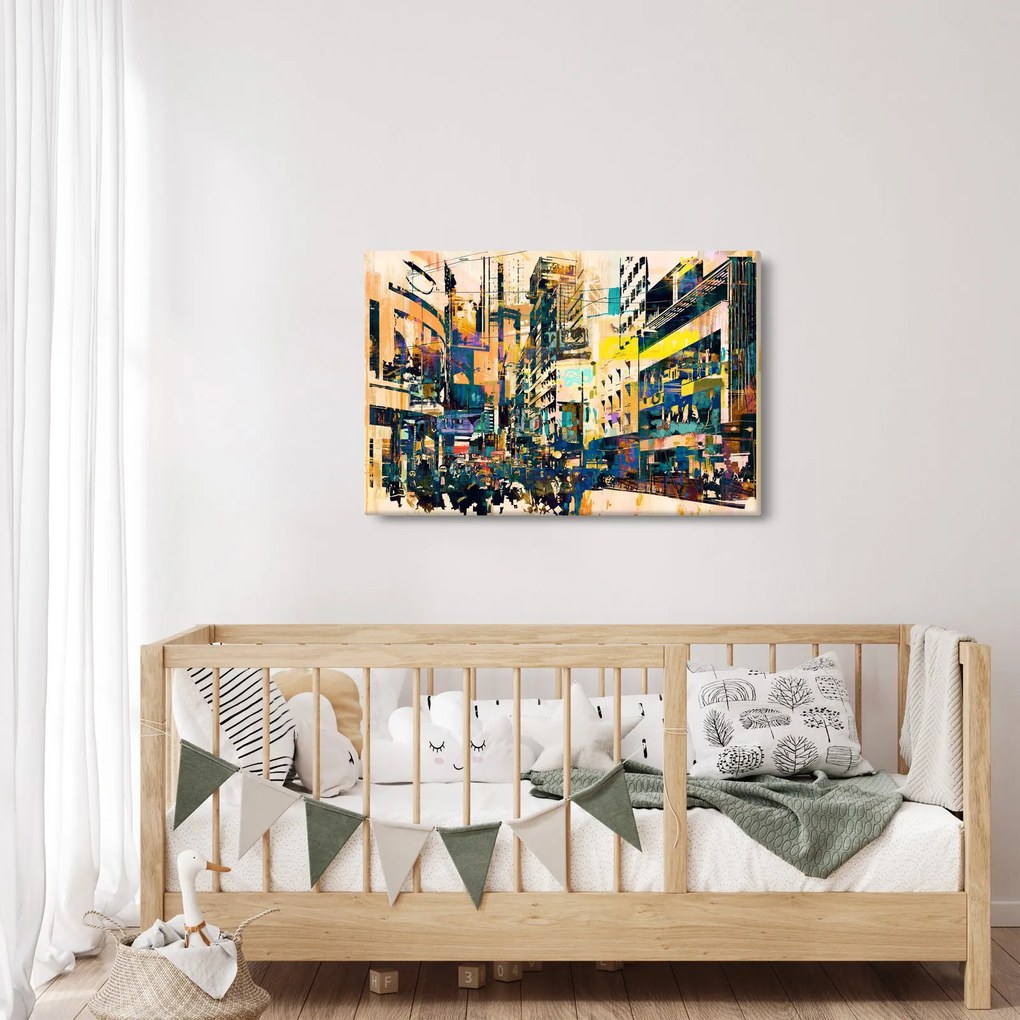 Obraz maľované abstrakcie (90x60 cm)