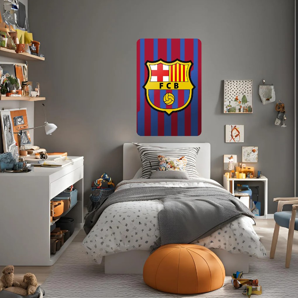 60x90cm FC Barcelona - textilná nálepka na stenu