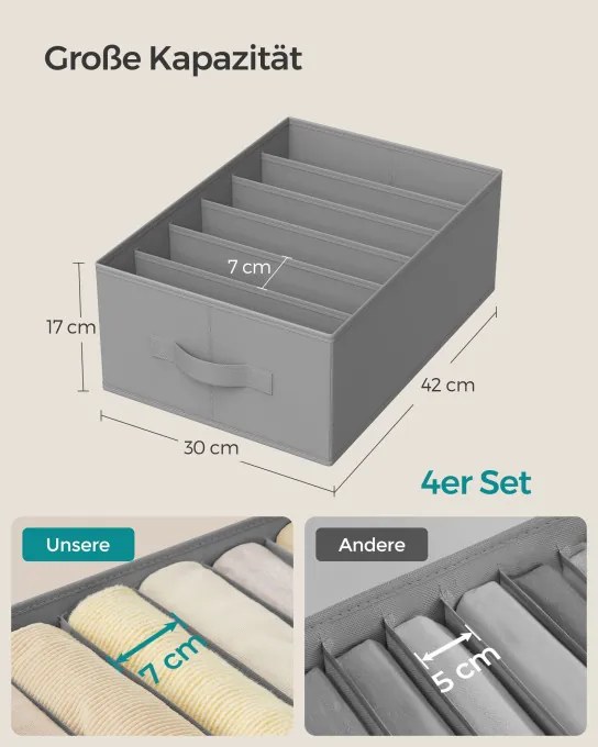 Set šiestich organizérov na bielizeň RUS009G03