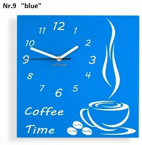 Coffee Time nástenné kuchynské hodiny žltá