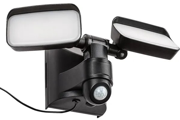 Rabalux 77091 - LED solárne nástenné svietidlo LESZNO 2xLED/5W/3,7V IP54 čierne