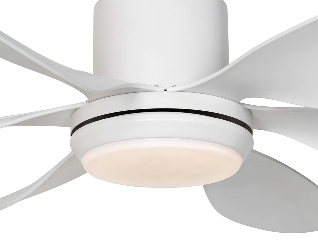 Stropný ventilátor biely 137 cm vrátane LED stmievateľný s diaľkovým ovládaním - Tak