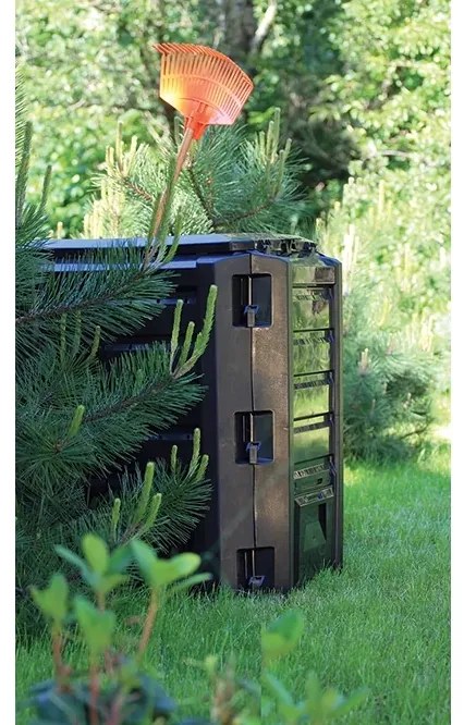 Kompostér, 380 l, čierna