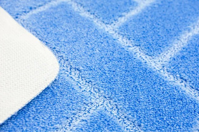 Kúpeľňový koberček Lotus modrý, tehla