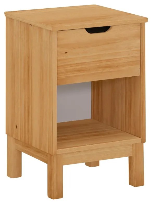 Nočný stolík z borovicového dreva v prírodnej farbe Post – Støraa