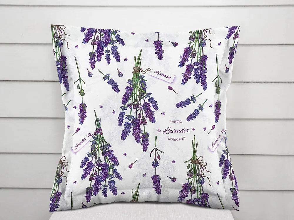 Biante Dekoračná obliečka na vankúš s lemom PML-084 Lavender 60 x 60 cm