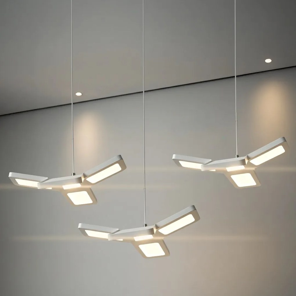 Závesné LED svietidlo Pixels, 3x LED 75w, 4000k, w