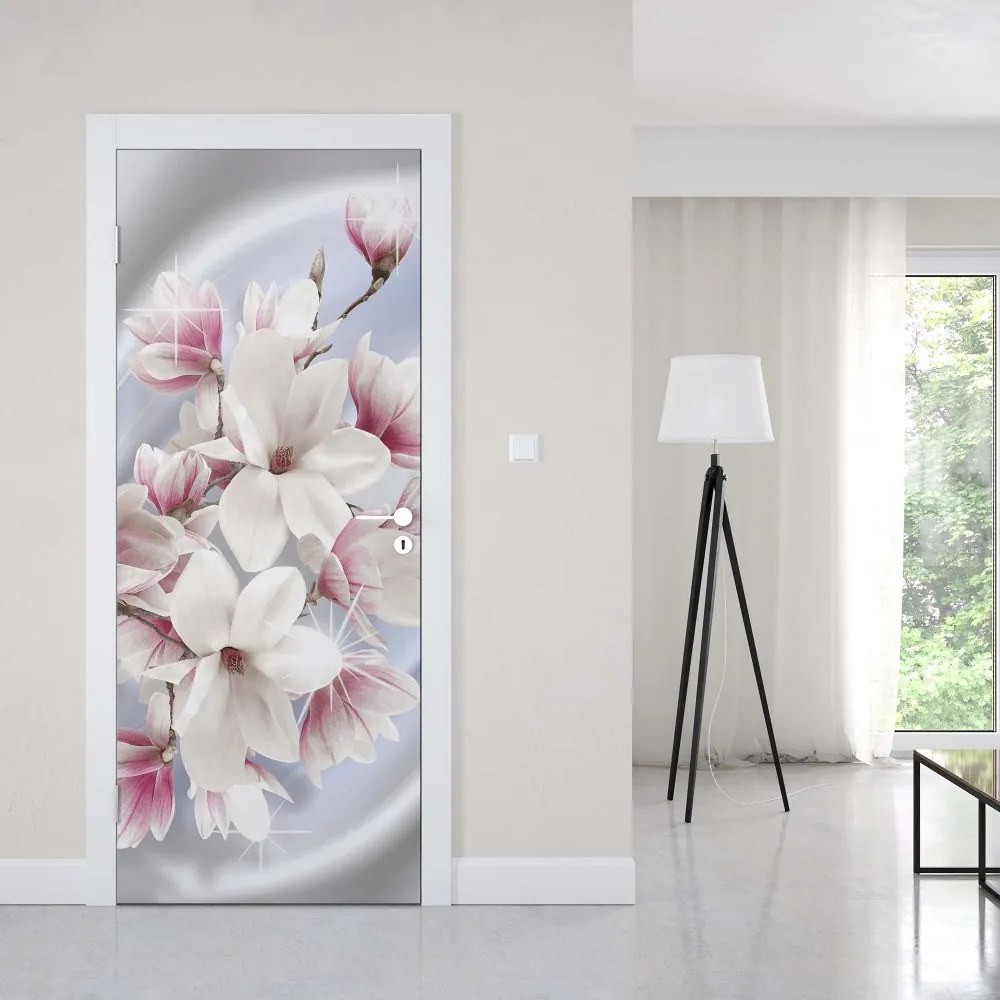 GLIX Fototapeta na dvere - Adult Mural Wallpaper Modern Modern Flowers, Nature, and Swirls
