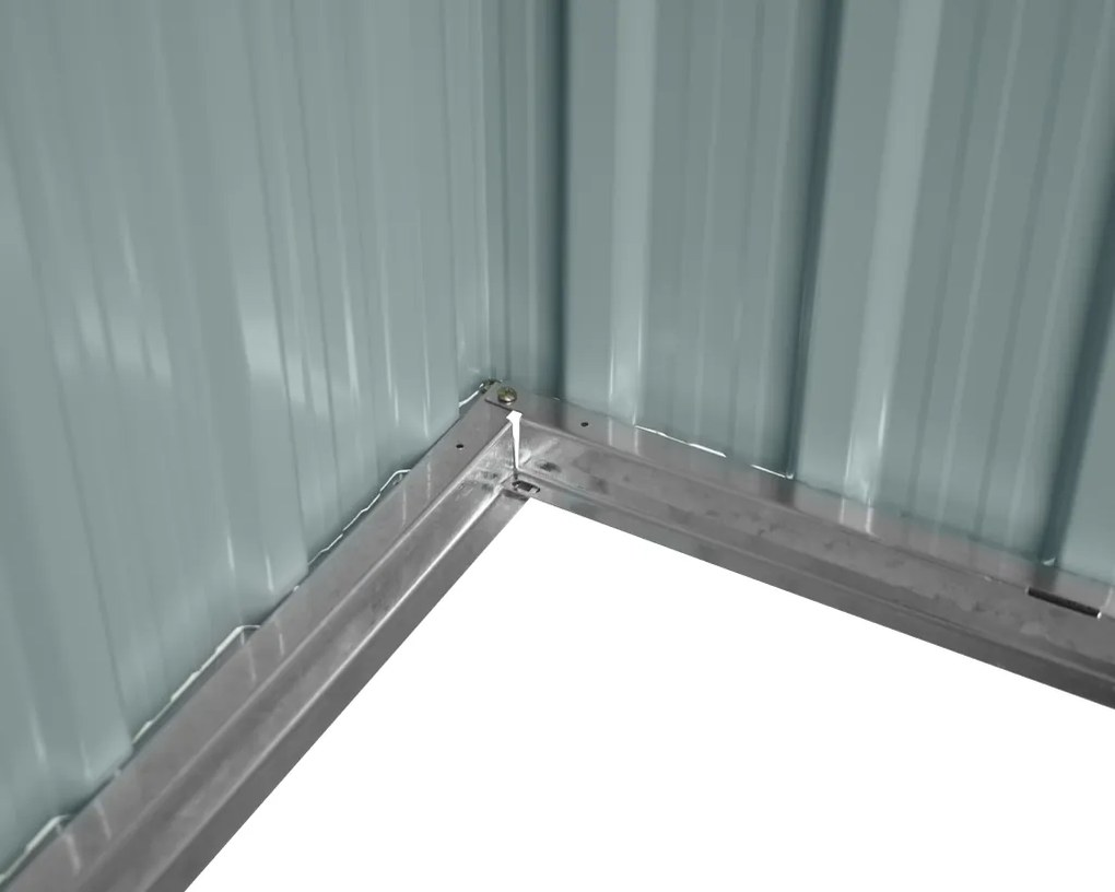 Záhradný domček BestBerg ZDB-9SD / 9 m² / 279 x 324 x 211 cm / biele drevo / sivá