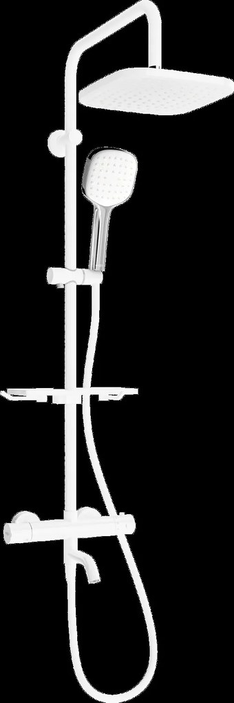 Mexen - KT33 sprchový set s termostatickou vaňovou batériou Kai, biela-chrómová, 779003393-21
