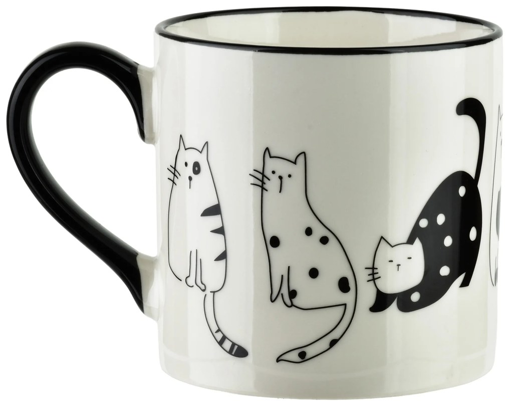 Porcelánový hrnek COTTELLO II. 370 ml bílý/černý