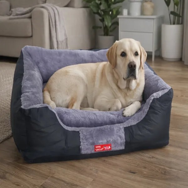 Pelech pre psa / mačku XL - Kožúšok - šedo-čierny 70 × 90 cm.