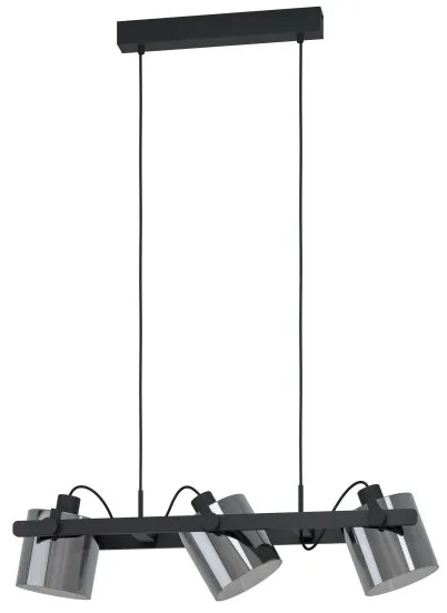 Eglo 780478 - Luster na lanku CALERINO 3xE27/40W/230V čierna