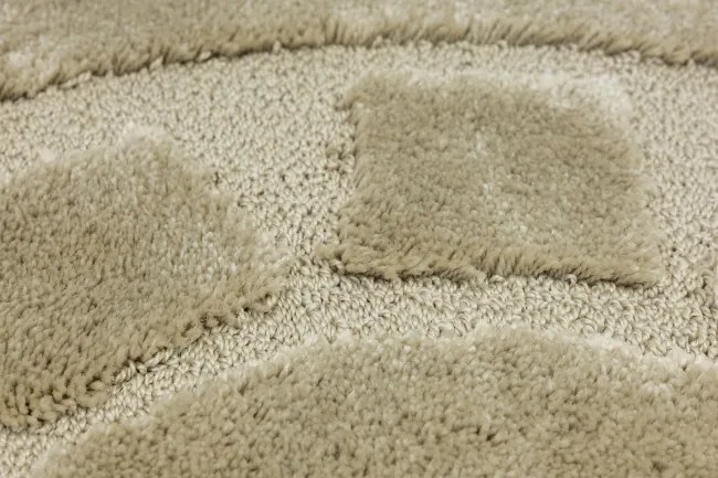 Kúpeľňový koberček svetlobéžový kruh