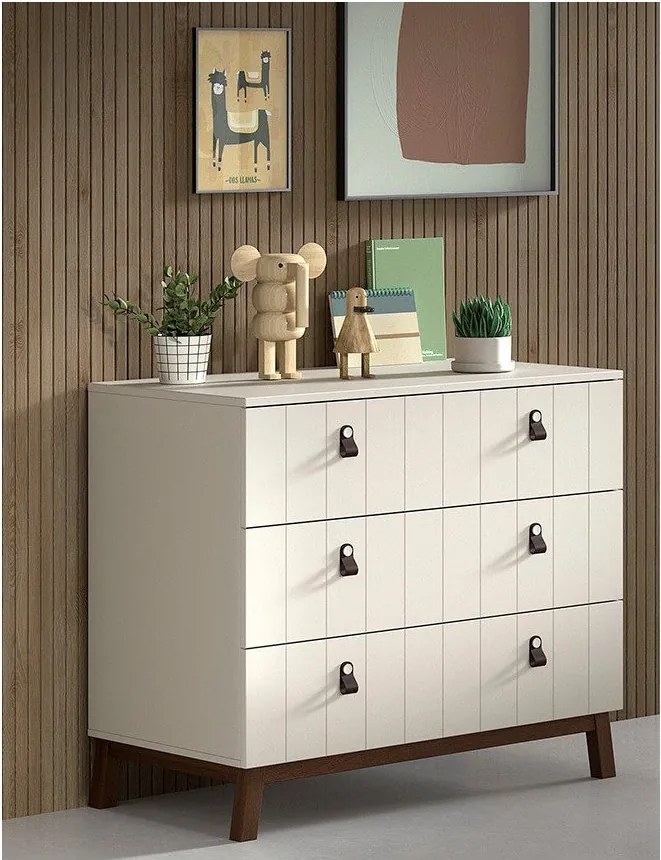 Béžová detská komoda 98,5x89x57 cm Sezane – Vipack