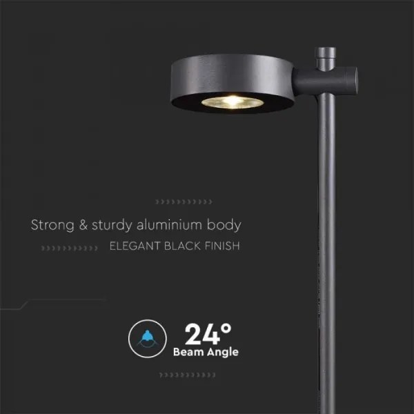 Vonkajšia LED lampa LED/7W/230V 4000K IP65 čierna 102 cm