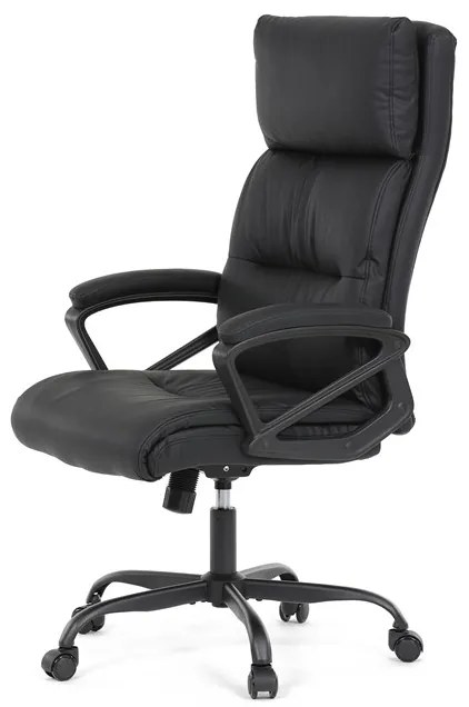 Autronic BONTEC Kancelárske kreslo, hojdací mechanizmus, čierna ekokoža, KA-Y346 BK Farba: Modrá