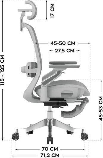 Kancelárska stolička LeadPro 8.7 Grey