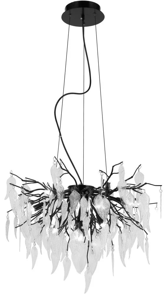 Krištáľový luster na lanku 10xG9/40W/230V čierna