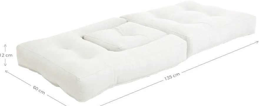 Detské rozkladacie kreslo s taburetkou Karup Design Mini Cube Natural