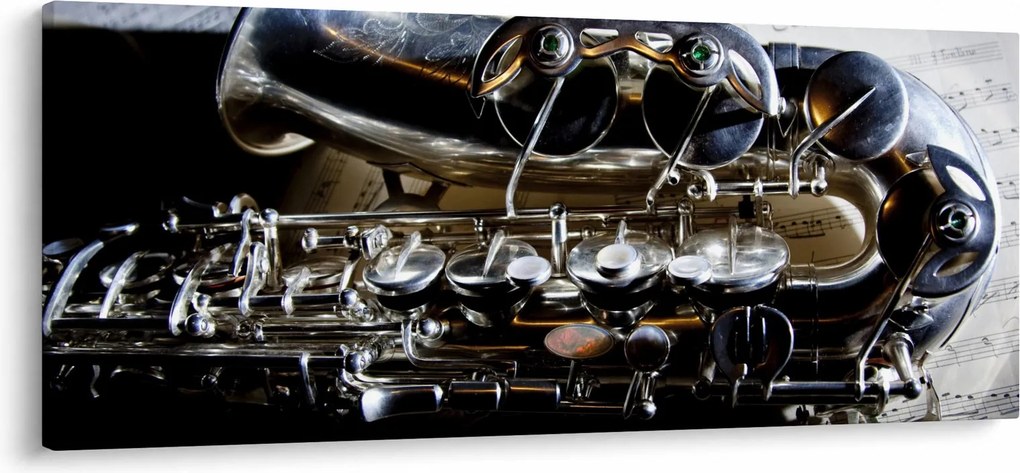Obraz - Saxofón (120x50 cm)