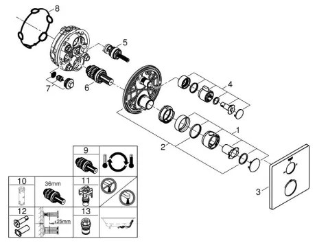 GROHE 24080000 - Termostatická vaňová batéria GROHTHERM lesklý chróm