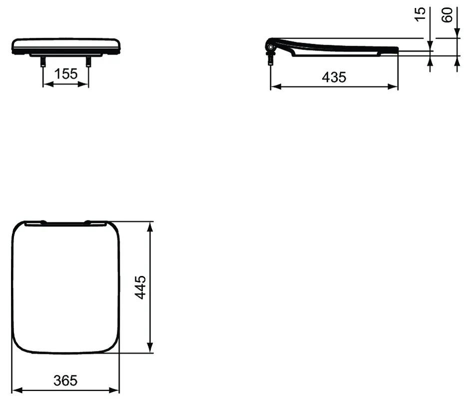 Ideal Standard Strada II - WC sedátko, biela T360001