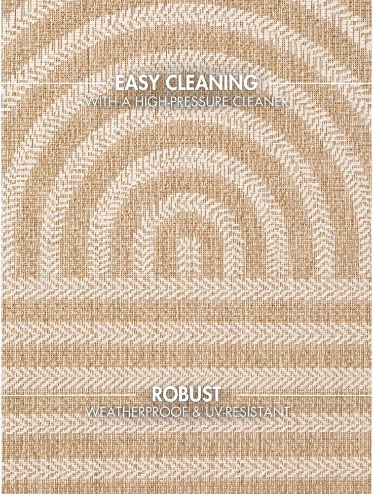 Krémovobiely/v prírodnej farbe vnútorný a vonkajší koberec 160x230 cm Haringey Woodfield – Ted Baker