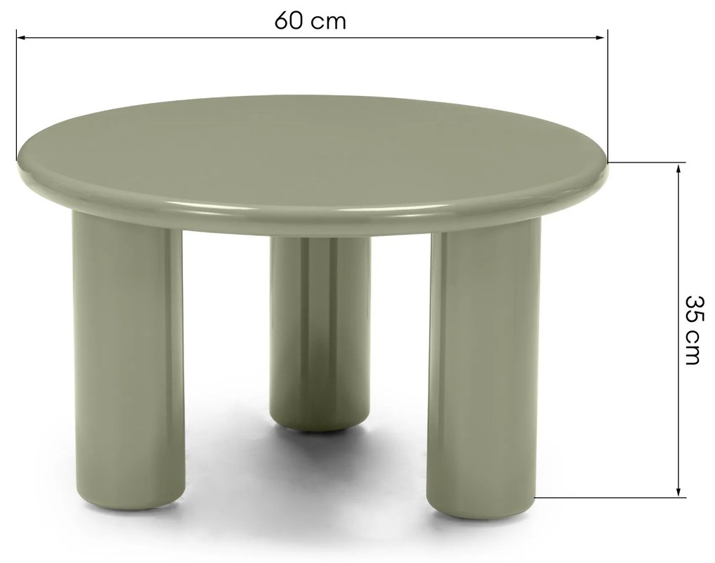 Konferenční stolek Blair 60 cm olivový