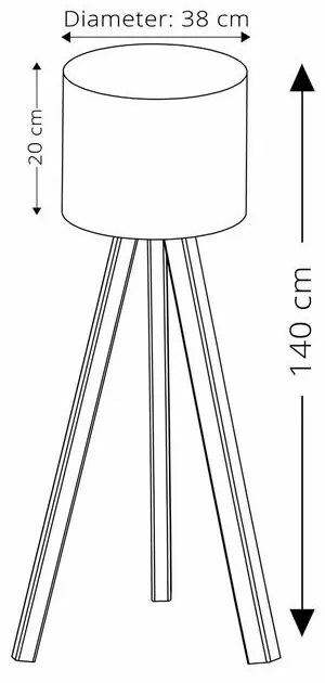 Stojacia lampa AYD-1527 Ecru Brown